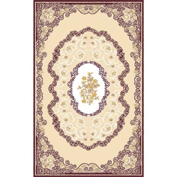 VALENCIA 92943 (Rectangulaire, 250X400, MARRON BORDEAUX_CREME)