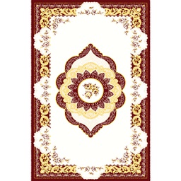 VALENCIA 93003 (Rectangulaire, 250X400, MARRON BORDEAUX_CREME)