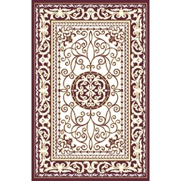 VALENCIA 9258B (Rectangulaire, 250X400, MARRON BORDEAUX_CREME)