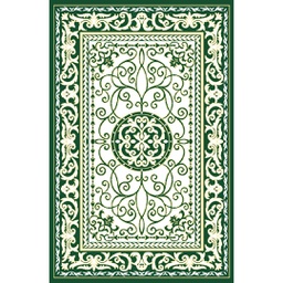 VALENCIA 9258B (Rectangulaire, 250X400, VERT EMERAUDE_CREME)