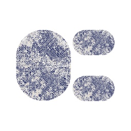 ANKARA A1200 (Oval, ( O 100X130 + 2O 60X100 ), BLEU NUIT)