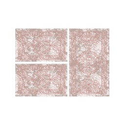 JAKARTA A2733 (Rectangular, ( T 80X130 + 2T 65X100 ), ECRU SHRINK_BOIS DE ROSE)