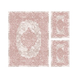 JAKARTA A2693 (Rectangulaire, ( T 160X220 + 2T 60X110 ), ECRU SHRINK_BOIS DE ROSE)