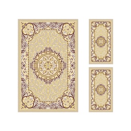 VALENCIA 51130 (Rectangulaire, ( T 150X230 + 2T 60X115 ), IVOIRE CLAIRE_CREME)