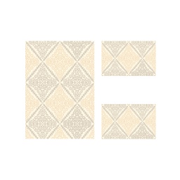 MADRID 97440 (Rectangular, ( T 100X130 + 2T 60X100 ), ECRU SHRINK - IVOIRE)