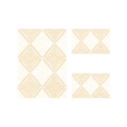 MADRID 97440 (Rectangulaire, ( T 100X130 + 2T 60X100 ), ECRU SHRINK /BLANC CASSE)