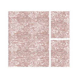 JAKARTA A0813 (Rectangulaire, ( T 160X220 + 2T 60X110 ), ECRU SHRINK_BOIS DE ROSE)