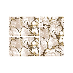 MANISA A4400 (Rectangulaire, ( T 80X130 + 2T 65X100 ), BLANC CASSE SHRINK_MARRON CAFE)