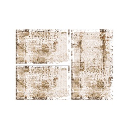 MANISA A4360 (Rectangulaire, ( T 80X130 + 2T 65X100 ), BLANC CASSE SHRINK_MARRON CAFE)