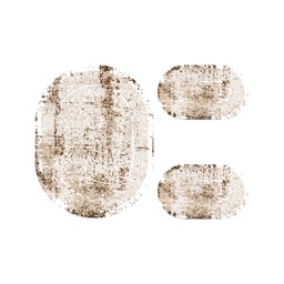 MANISA A4360 (Oval, ( O 100X130 + 2O 60X100 ), BLANC CASSE SHRINK_MARRON CAFE)