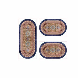 WISSEM 2161A (Ovale, ( O 50X110 + 2 O50X80 ), MULTI COULEURS, Tuft)