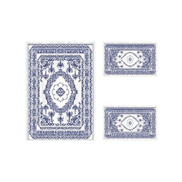 MERSIN A2105 (Rectangular, ( T 100X125 + 2T 100X55 ), ECRU SHRINK_BLEU NUIT)