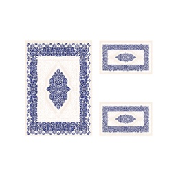 MERSIN 94805 (Rectangular, ( T 100X125 + 2T 100X55 ), ECRU SHRINK_BLEU NUIT)