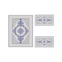 MERSIN A1895 (Rectangulaire, ( T 100X125 + 2T 100X55 ), ECRU SHRINK_BLEU NUIT)