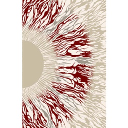 OZEL 97420 (Rectangulaire, 200X280, ECRU SHRINK / BORDEAUX)