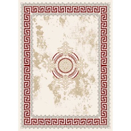 OZEL 97530 (Rectangular, 200X280, ECRU SHRINK / BORDEAUX)