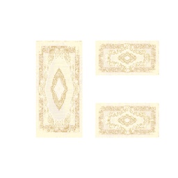 OZEL 96710 (Rectangular, ( T 100X125 + 2T 100X55 ), ECRU SHRINK_MARRON MIEL)