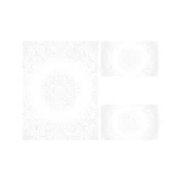 MERSIN 94875 (Rectangulaire, ( T 100X130 + 2T 60X100 ), BLANC CASSE)