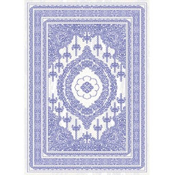 MERSIN A2105 (Rectangular, 200X280, SHRINK ECRU_BLEU VIOLACE)