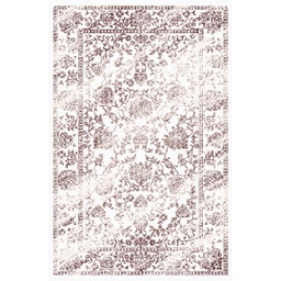 QAMAR A6240 (Rectangular, 200X275, BLANC CASSE SHRINK_MARRON CHOCO)