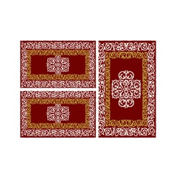 PLAZA 96760 (Rectangular, ( T 80X130 + 2T 65X100 ), BORDEAUX)