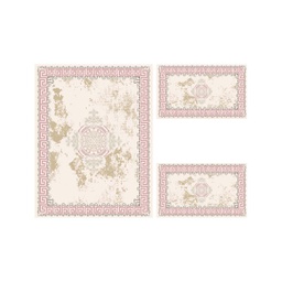 OZEL 97530 (Rectangulaire, ( T 100X125 + 2T 100X55 ), ECRU SHRINK_BOIS DE ROSE)