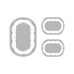 STORY 1687A (Oval, ( O 80X115 + 2O 50X80 ), GRIS CLAIRE, Lamination)