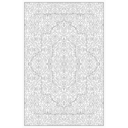 KENZ A7490 (Rectangular, 165X230, BLANC CASSE SHRINK_GRIS FONCE)