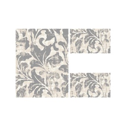MANISA A4410 (Rectangular, ( T 100X130 + 2T 60X100 ), ECRU SHRINK  - GRIS FONCÈ)