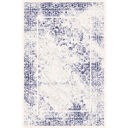 MANISA A436R (Rectangular, 200X280, ECRU SHRINK_BLEU NUIT)