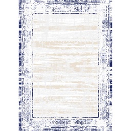 MANISA A4441 (Rectangulaire, 200X280, ECRU SHRINK_BLEU NUIT)