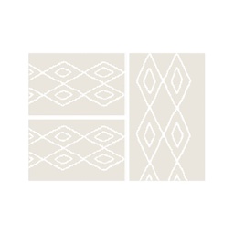 SHEEP A8130 (Rectangular, ( T 80X130 + 2T 65X100 ), IVOIRE CLAIRE)
