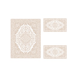 MERSIN A1890 (Rectangulaire, ( T 100X130 + 2T 60X100 ), BLANC CASSE SHRINK_IVOIR)