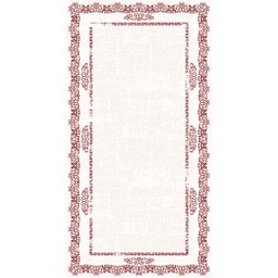 QAMAR A6200 (Rectangular, 200X400, ECRU SHRINK / BORDEAUX)