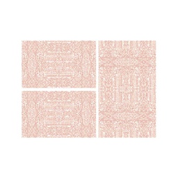 KENZ A6590 (Rectangulaire, 130X180, BLANC CASSE SHRINK_BOIS DE ROSE)