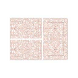 KENZ A7490 (Rectangulaire, 130X180, BLANC CASSE SHRINK_BOIS DE ROSE)