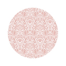 KENZ A7480 (Round, 130X130, BLANC CASSE SHRINK_BOIS DE ROSE)