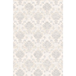 MANISA A036R (Rectangulaire, 200X280, ECRU SHRINK  - GRIS FONCÈ)
