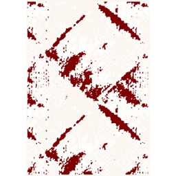 QAMAR 93570 (Rectangular, 200X275, ECRU SHRINK / BORDEAUX)