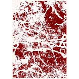 QAMAR 97370 (Rectangulaire, 200X275, ECRU SHRINK / BORDEAUX)