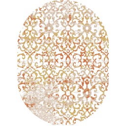 MANISA A4420 (Oval, 100X130, BLANC CASSE SHRINK_BRIQUE)