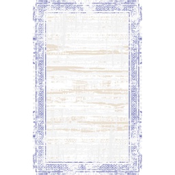 MANISA A4441 (Rectangular, 250X400, SHRINK ECRU_BLEU VIOLACE)