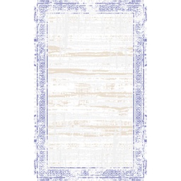 MANISA A4441 (Rectangular, 250X400, SHRINK ECRU_BLEU VIOLACE)