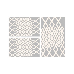SUMMER B0600 (Rectangulaire, ( T 80X130 + 2T 65X100 ), GRIS CLAIRE)