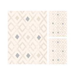 SUMMER B0610 (Rectangulaire, ( T 160X220 + 2T 60X110 ), BLANC CASSE)