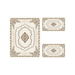 MANISA 71060 (Rectangular, ( T 100X130 + 2T 60X100 ), CREME SHRINK_MARRON CAFE)
