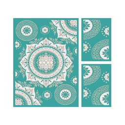 CIRTA 92670 (Rectangulaire, ( T 150X220 + 2T 60X110 ), BLEU TURQUOISE)