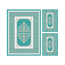CIRTA 93070 (Rectangulaire, ( T 150X220 + 2T 60X110 ), BLEU TURQUOISE)