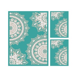 CIRTA A2160 (Rectangulaire, ( T 150X220 + 2T 60X110 ), BLEU TURQUOISE)