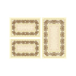 BRAGA 98745 (Rectangular, ( T 80X130 + 2T 65X100 ), ECRU)